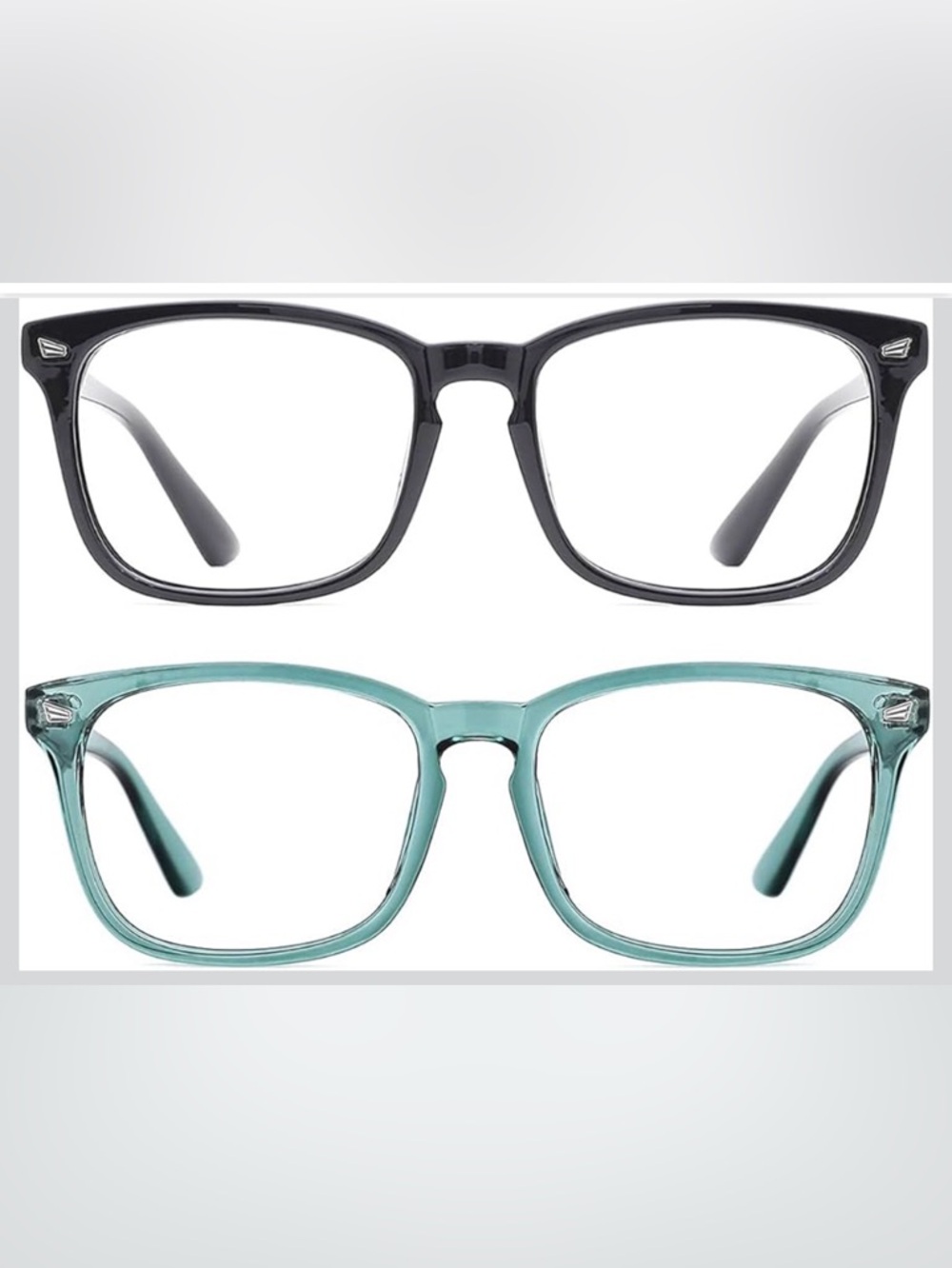 New Blue Light Blocking Glasses for Women Men UV Protection SeaGreen+Black